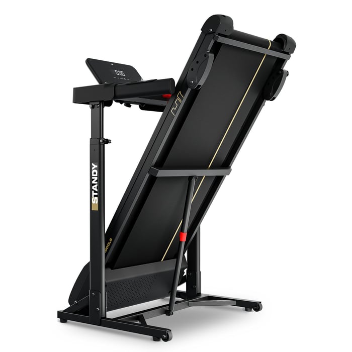Tapis de course pliable Standy avec roulettes de transport.