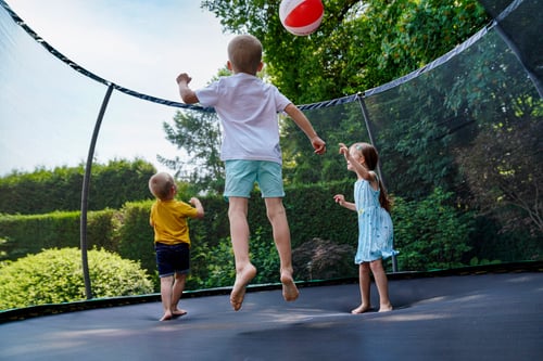 Garden Trampoline 10ft w/ Outer Safety Net - 4 Legs