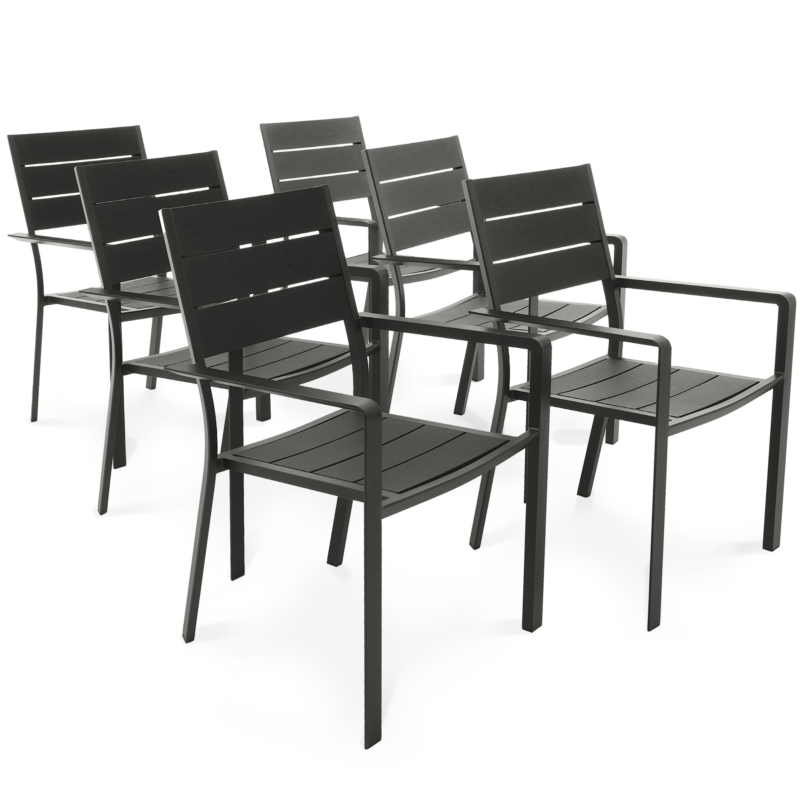 Zestaw 6 krzeseł ogrodowych Teri marki di volio to meble, które łączą nowoczesną estetykę, wygodę użytkowania i trwałość