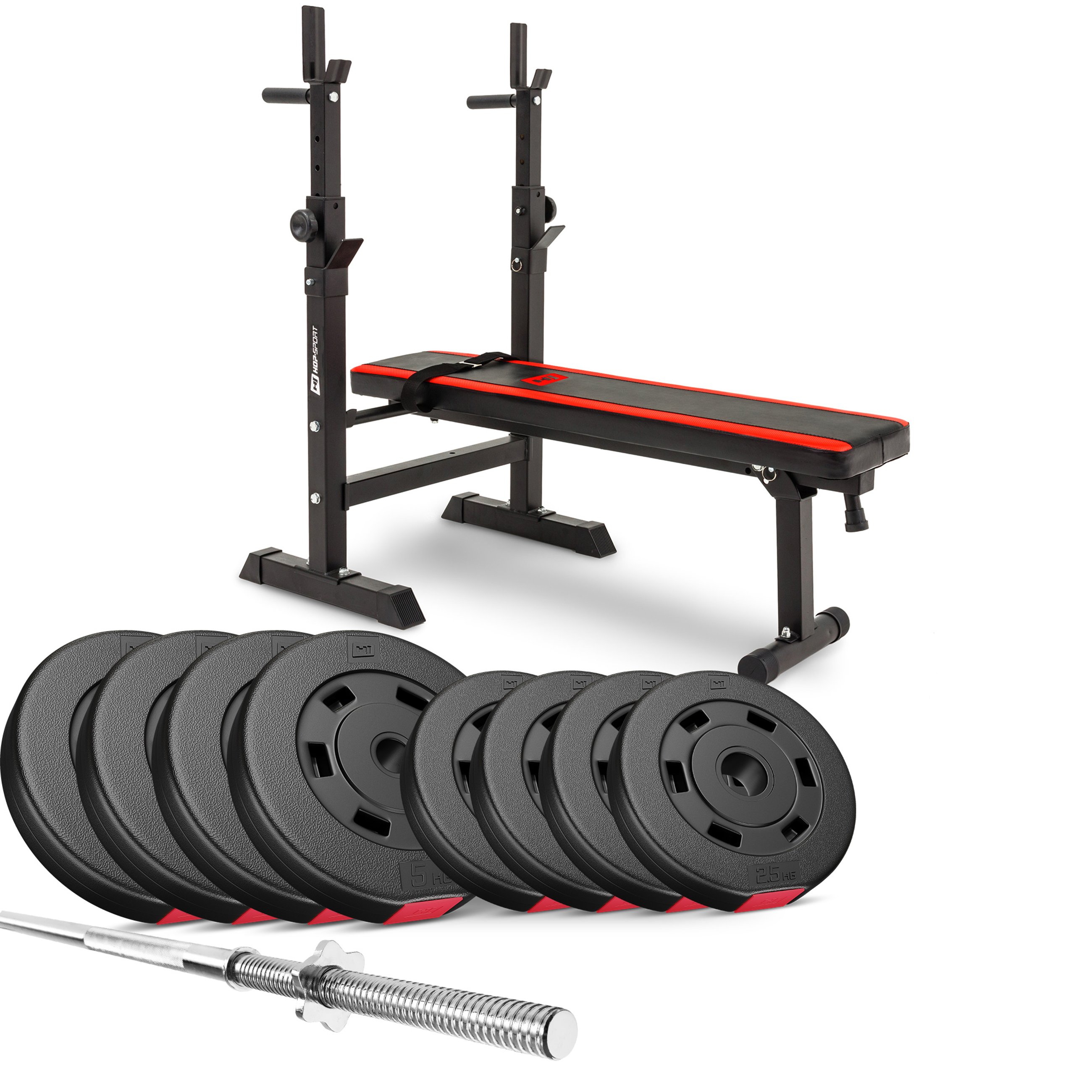 Premium 39 kg Barbell Set with HS-1080 Weight Bench