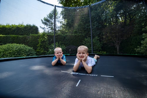 Garden Trampoline 10ft w/ Outer Safety Net - 4 Legs