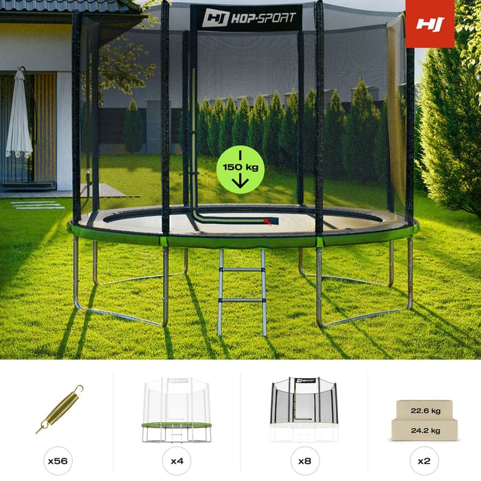 Technische Daten des Trampolins 10FT von Hop-Sport