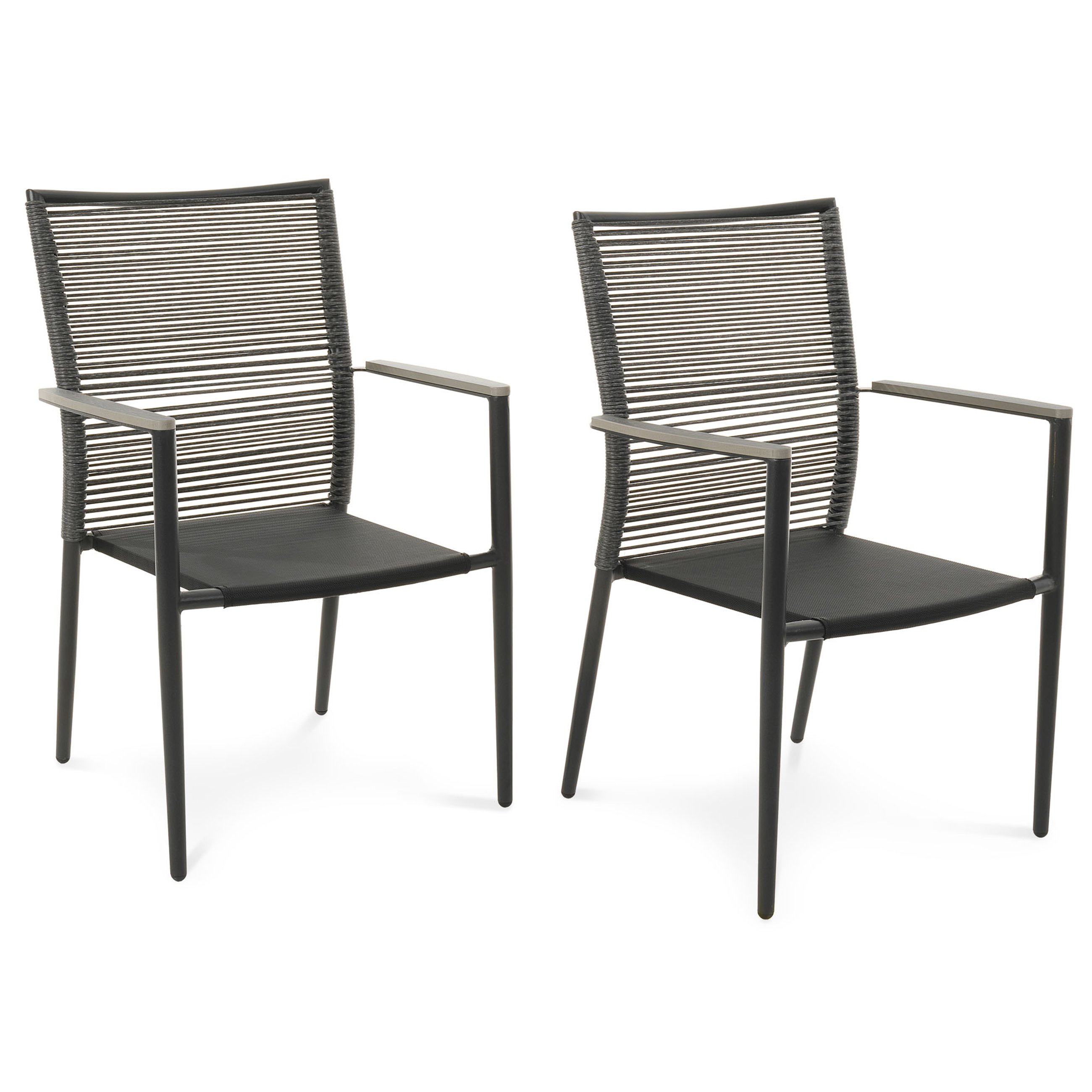 Aluminiowa konstrukcja krzesła Asti szarego jest bardzo wytrzymała i odporna na działanie wilgoci
