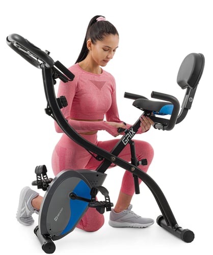 Folding Magnetic Exercise Bike HS-3010X Grix Black