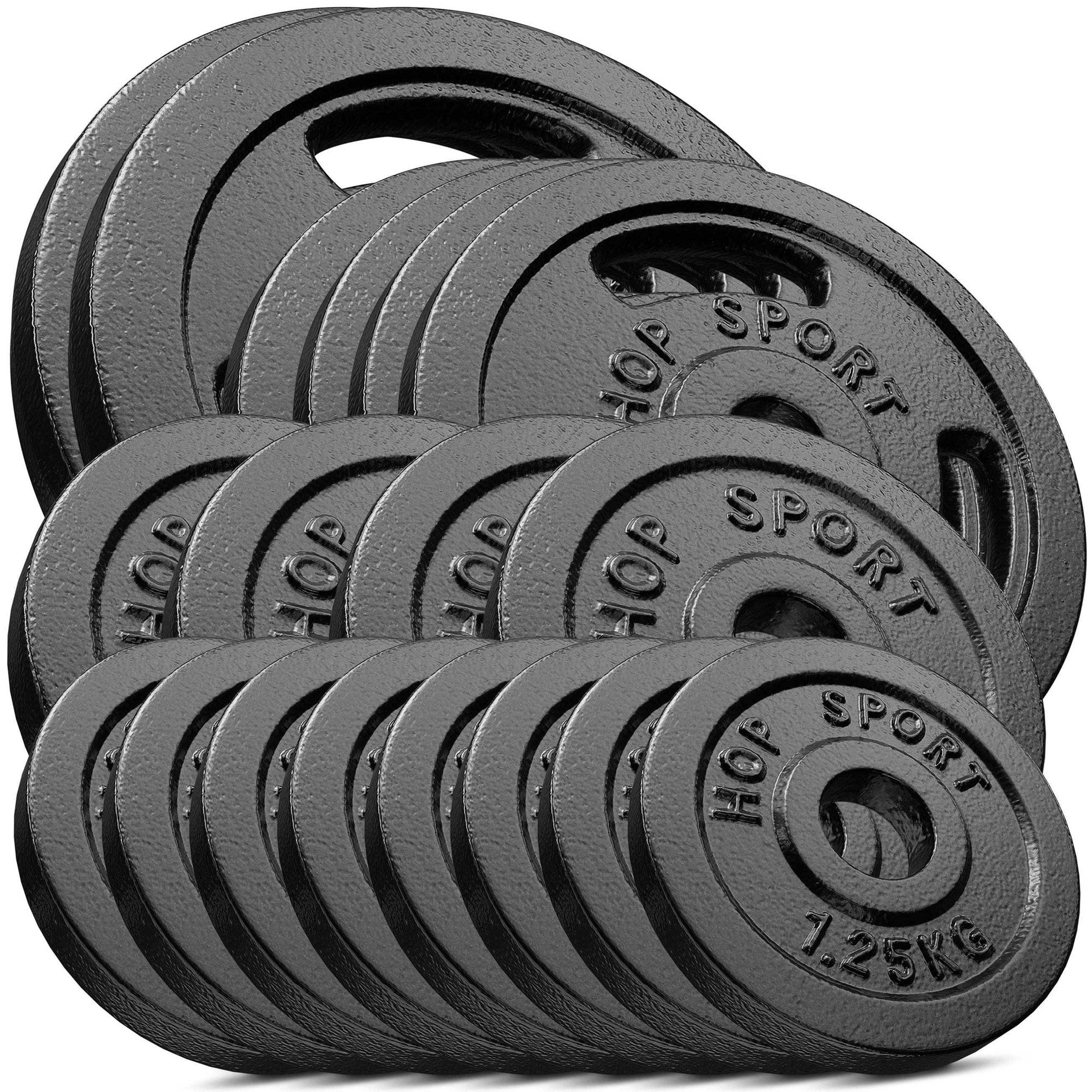 Cast iron weights set 60 kg (2x10, 4x5, 4x2,5, 8x1,25)