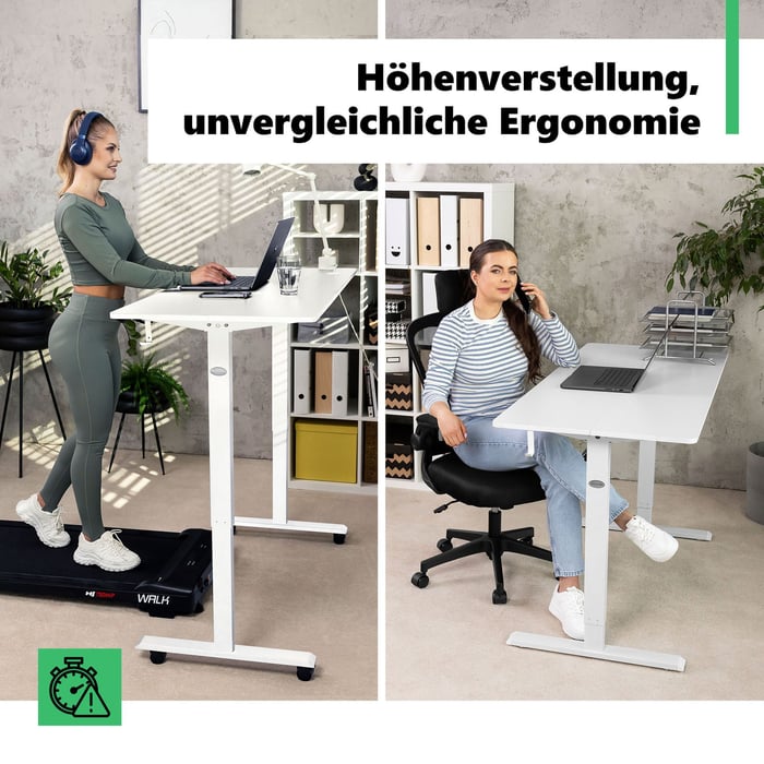 Elektrische Höhenverstellung der Tischplatte mit Einzelmotor