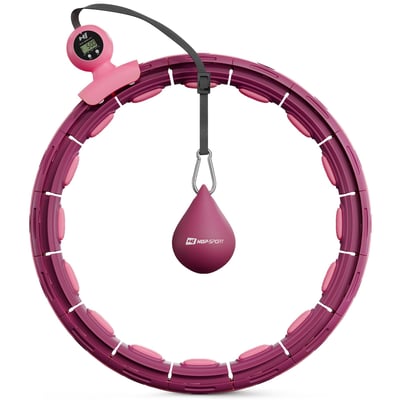 Weighted Hula Hoop with counter dark pink
