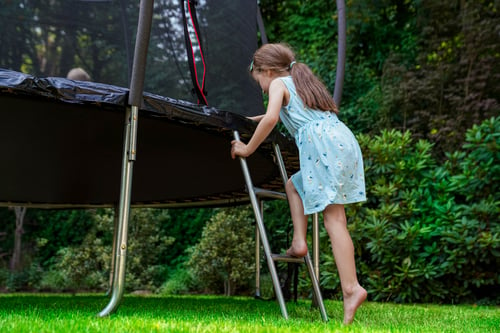 Garden Trampoline 10ft w/ Outer Safety Net - 4 Legs