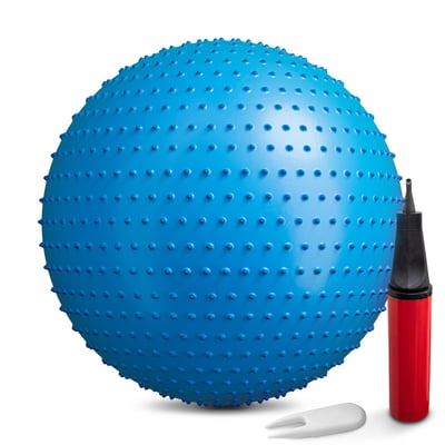 Gym Ball 65 cm with spikes blue