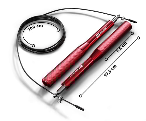 Crossfit Skipping Rope With Bearings Aluminium red
