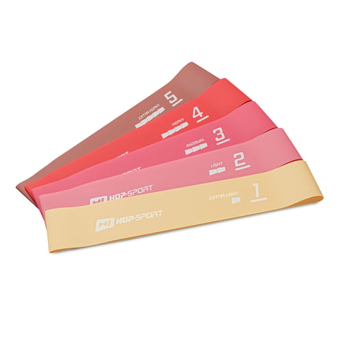 Latex Resistance Bands [Set of 5] 600x50mm red