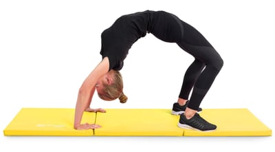 Folding Gymnastic Mat - 4 cm Hard yellow