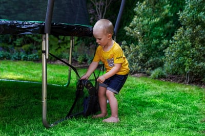 Garden Trampoline Pumpkin 10ft w/ Inner Safety Net