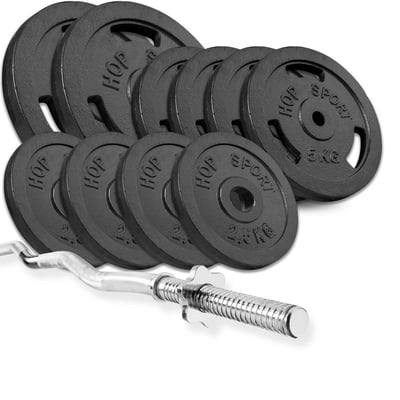 Barbell Set Strong 57 kg + Curl Bar