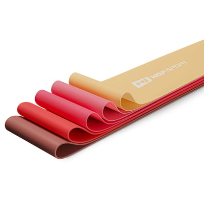 Latex Resistance Bands [Set of 5] 600x50mm red