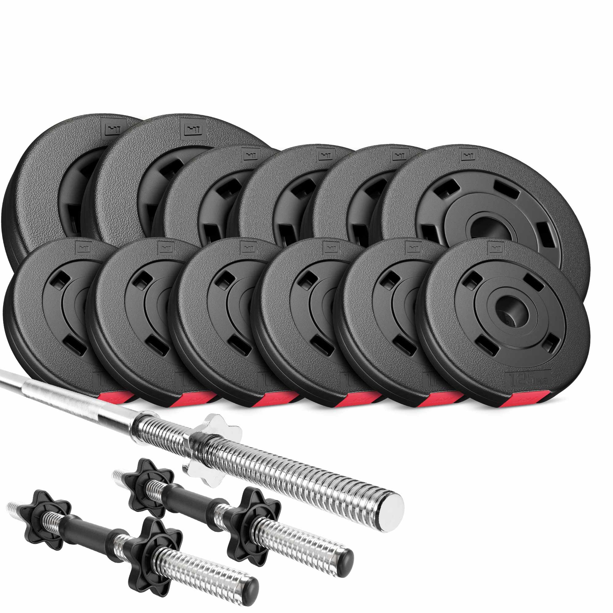 Premium 38 kg Barbell Set with HS-1065 Weight Bench