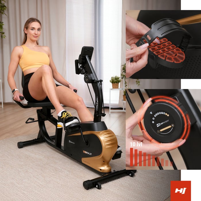 10-stufiger Widerstand für individuelle Anpassung der Trainingsintensität an eigene Ziele und Bedürfnisse. 