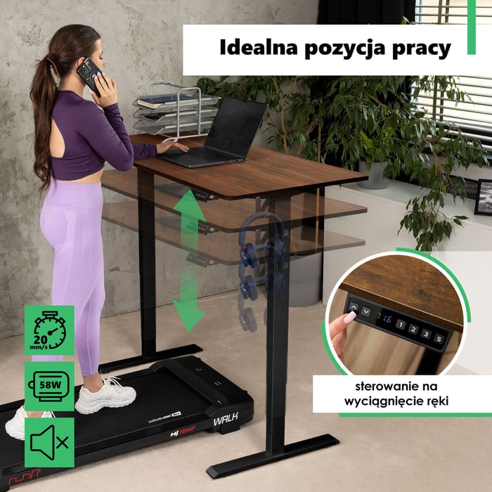 Wbudowany w biurko intuicyjny i prosty w obsłudze panel sterowania