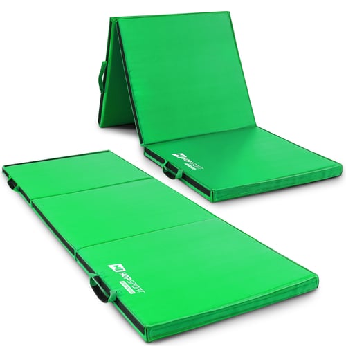 Folding Gymnastic Mat - 5 cm Soft green