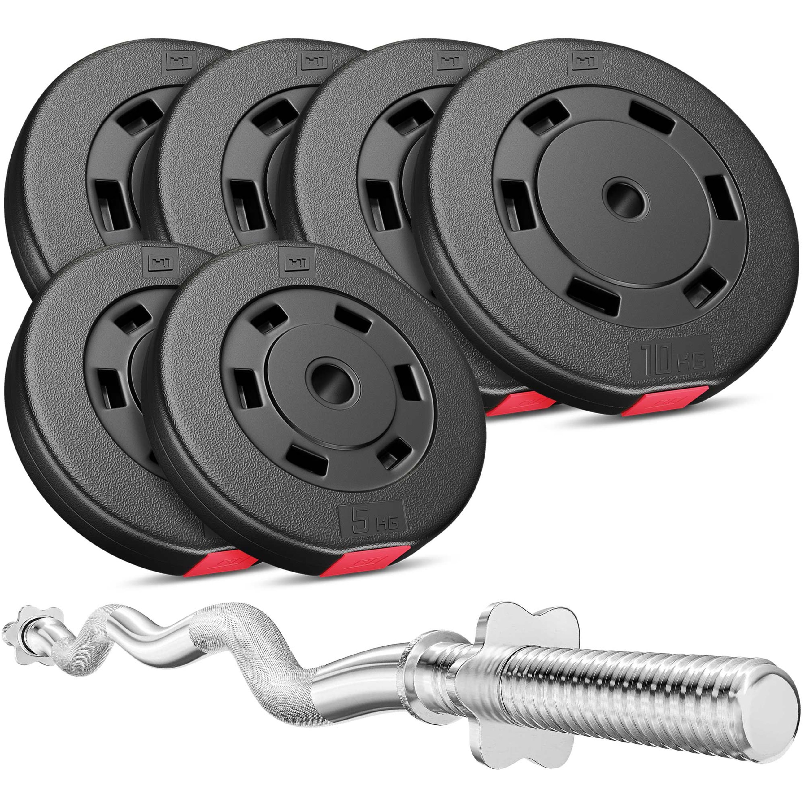 Barbell Set PREMIUM 57kg with 120cm Curl Barbell