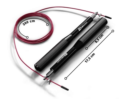 Crossfit Skipping Rope With Bearings Aluminium black
