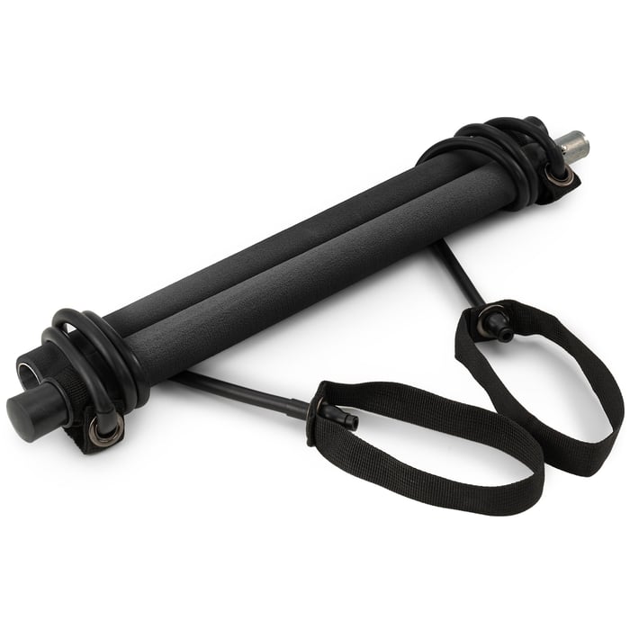 Czarny kij do ćwiczeń z ekspanderami Hop-Sport