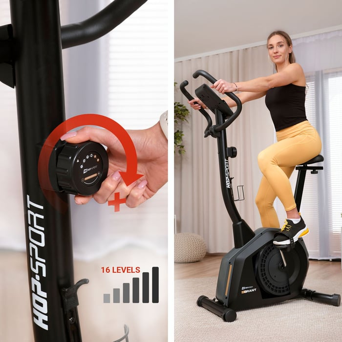 Trainingsintensität individuell einstellbar über 16-stufigen Drehregler