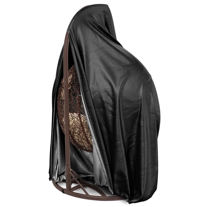 Ochranný kryt je opatřen zipem, který umožňuje jeho rychlé nasazení a svlékání a všité gumičky v rozích zajišťují dokonalé přilnutí k houpačce.