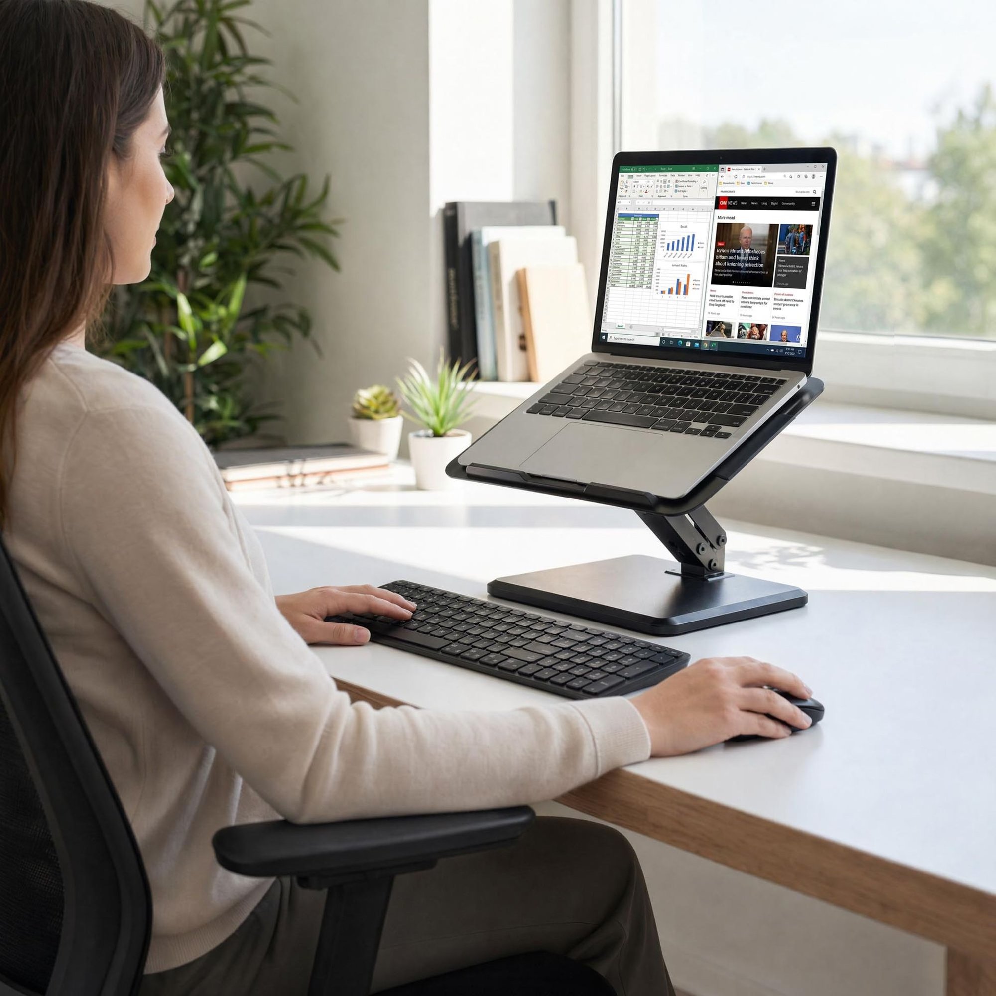 Podstawka pod laptop DV-193OLS czarna pozwala w kilka sekund umeblować domowe biuro