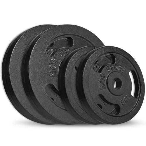 Strong 106 kg Cast Iron Barbell Set with HS-1065 Weight Bench