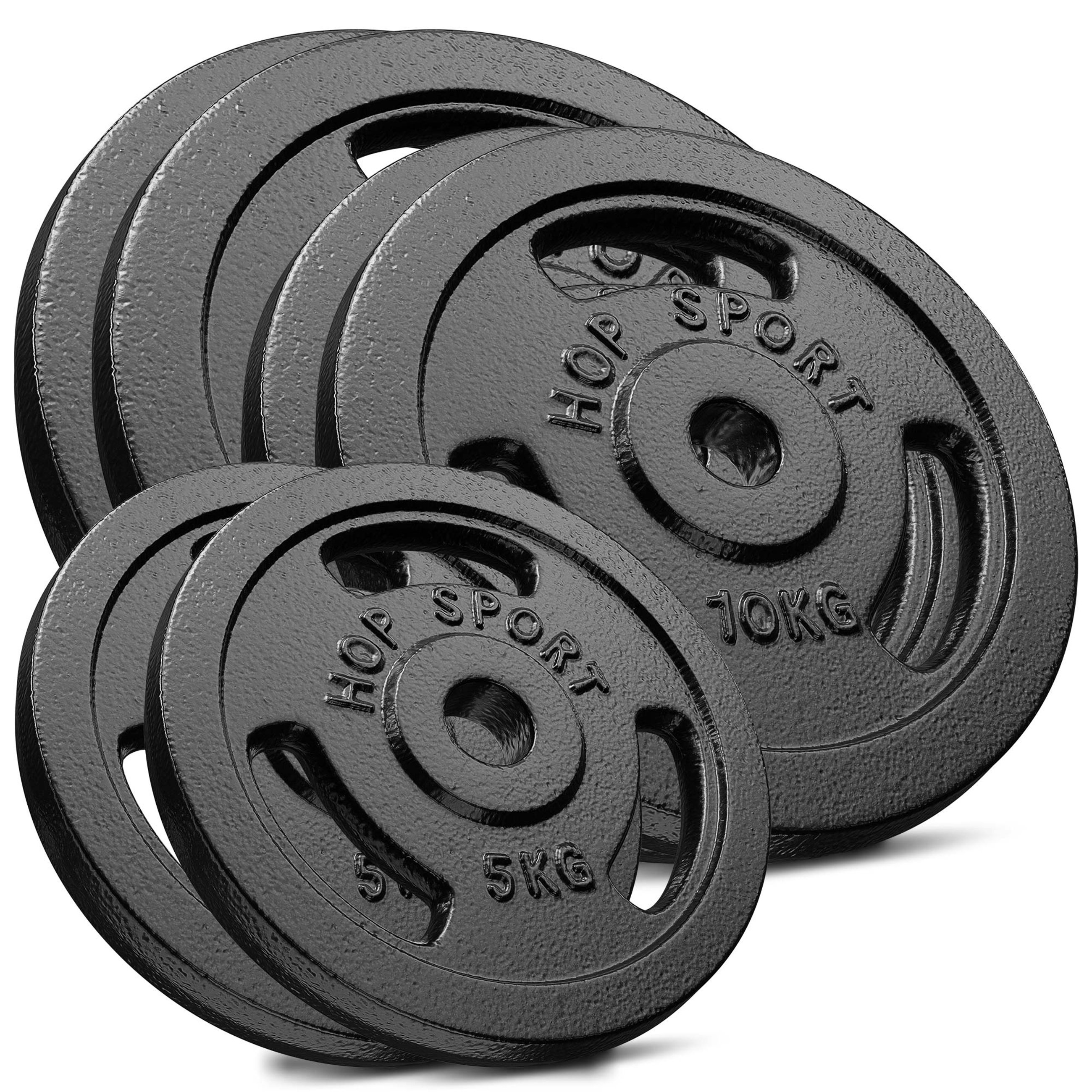 Cast iron weights set 60 kg (2x15, 2x10, 2x5)