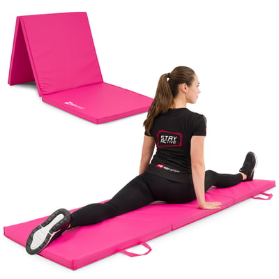 Folding Gymnastic Mat - 4 cm Soft pink