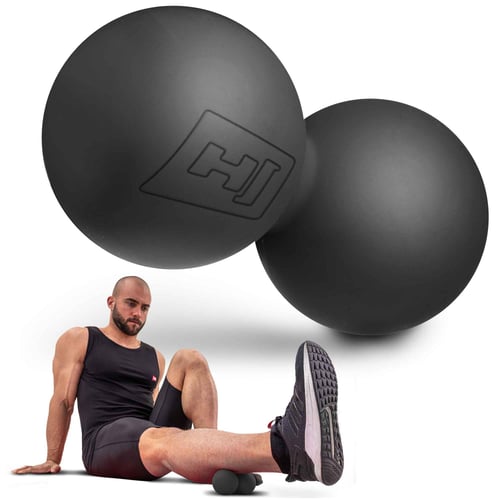 Massage Duo Ball Silicone 63 mm black