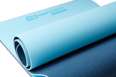 Yoga Mat TPE 0,6 cm blue-light blue