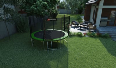 Garden Trampoline 12ft w/ Outer Safety Net