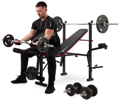 Weight Bench HS-1055 w/ Preacher Curl