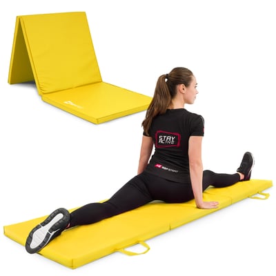 Folding Gymnastic Mat - 4 cm Hard yellow