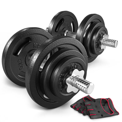 Cast iron dumbell set 2x20 kg