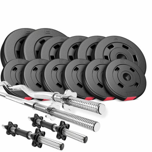 Barbell Set PREMIUM 45kg + Curl Bar + 167cm Barbell + 2x Dumbbell bar