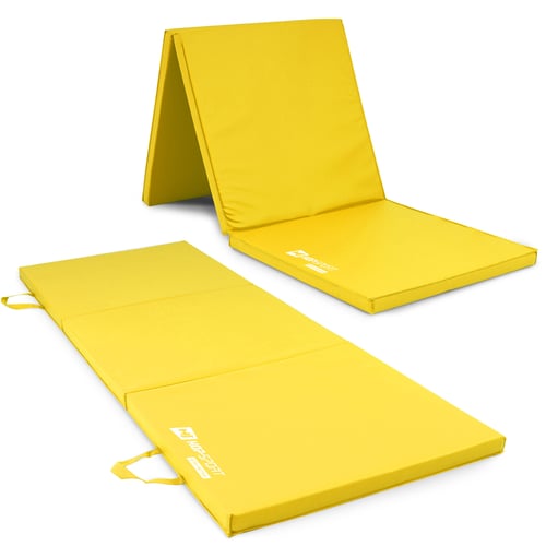 Folding Gymnastic Mat - 4 cm Hard yellow
