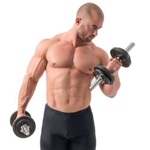 Cast Iron Dumbbell Set 1x30 kg w/ Gym Gloves