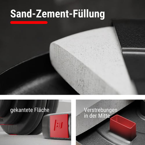 Hop-Sport Gewichtsscheibe mit Sand-Zement-Füllung