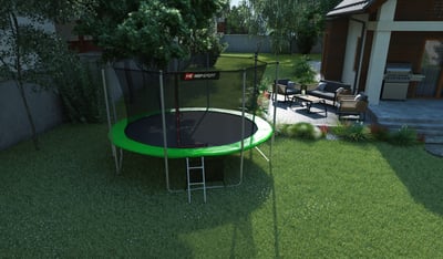 Garden Trampoline 14ft w/ Inner Safety Net