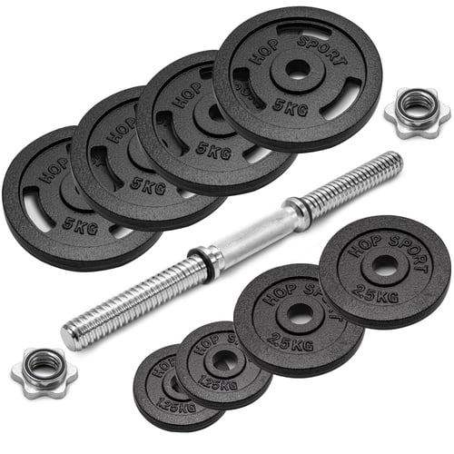 Cast Iron Dumbbell Set 1x30 kg w/ Gym Gloves
