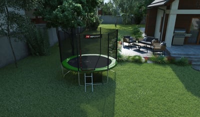 Garden Trampoline 10ft w/ Outer Safety Net - 3 Legs