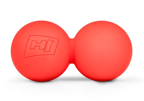 Massage Duo Ball Silicone 63 mm red