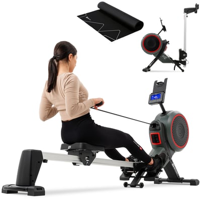 Electromagnetic Air Resistance Rowing Machine HS-100AR Roam w/ Equipment Mat