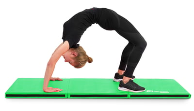 Folding Gymnastic Mat - 5 cm Soft green