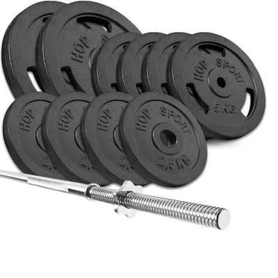 Barbell Set Strong 59 kg + 167cm Barbell