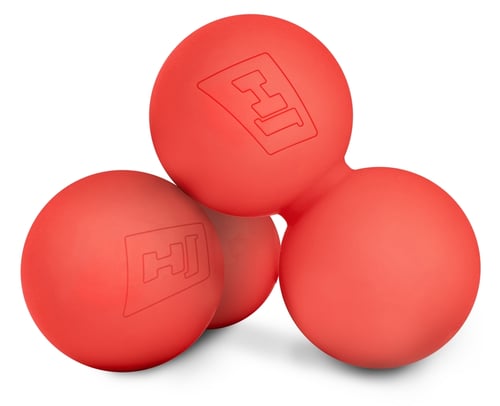 Massage Duo Ball Silicone 63 mm red